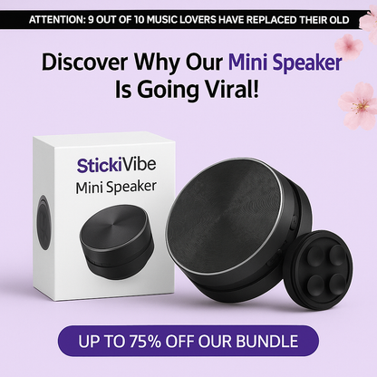 StickiVibe™ - Small Speaker. Big Vibe. Music Anywhere.